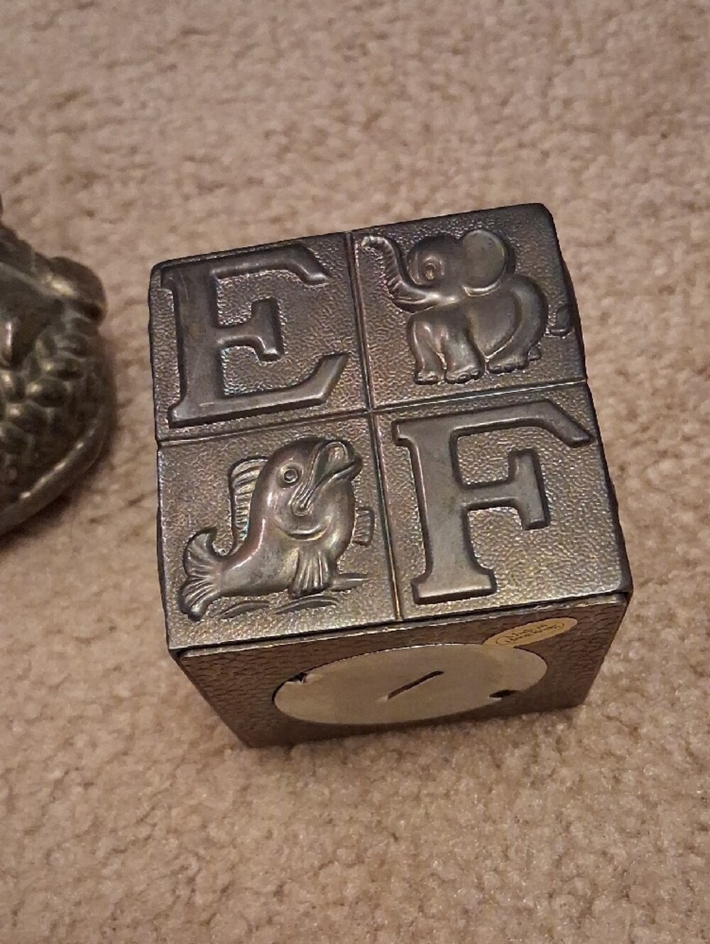 Baby Boot Coin Bank - Gold Color - Picture 4 of 4